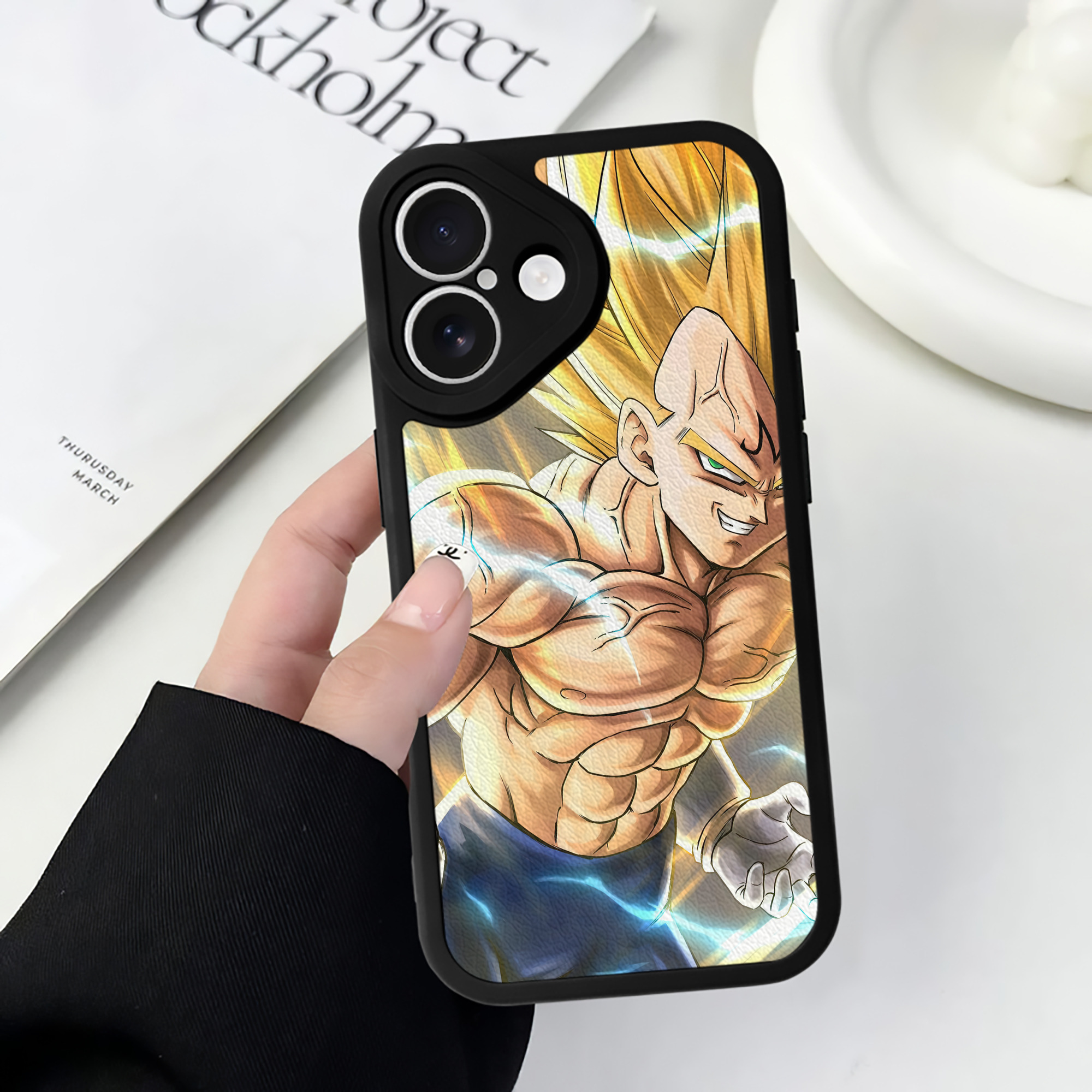 （画像用） ドラゴンボール DRAGON BALL 【iPhone 16シリーズ対応】シリコンスマホケース（レザー調） 材質：シリコン